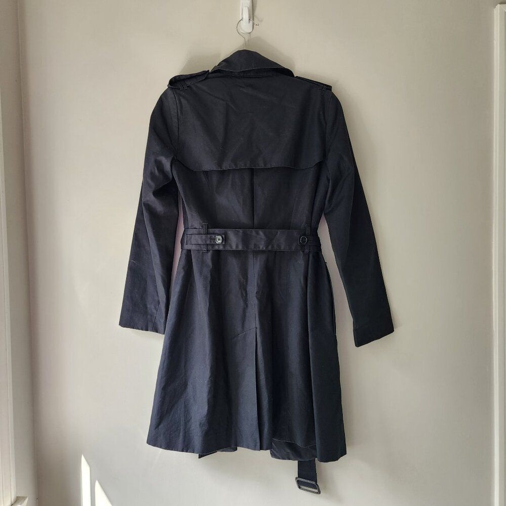 Banana Republic Navy Double-Breasted Trench Coat - Picture 3 of 9